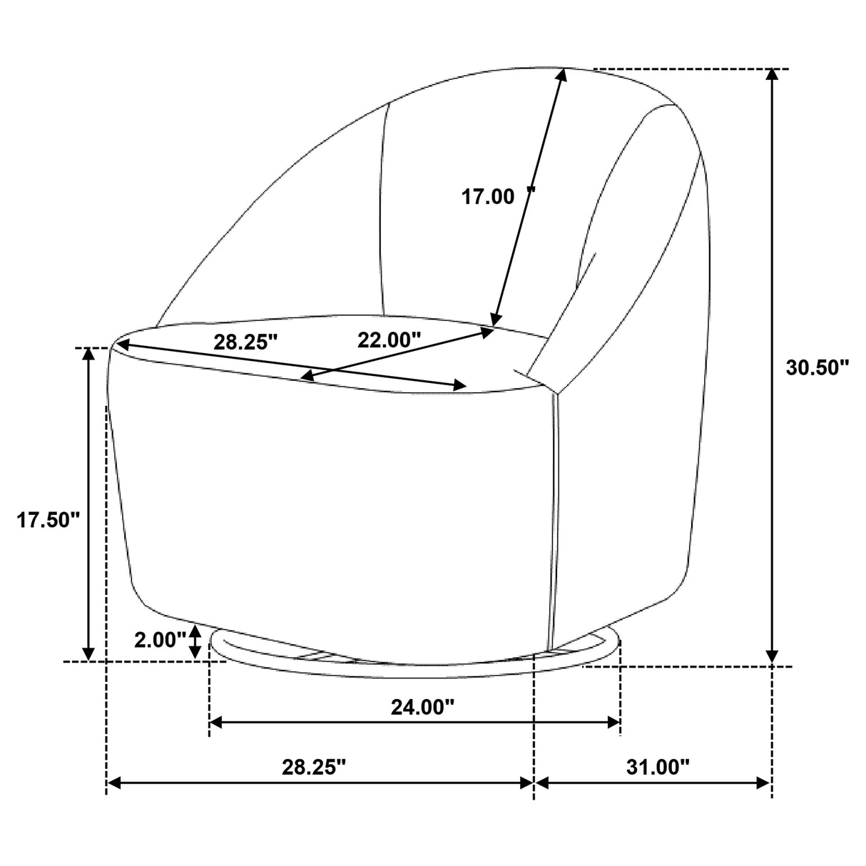 Leon Swivel Accent Chair