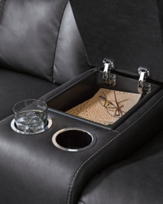 Mackmenville Reclining Loveseat with Console - Furniture World