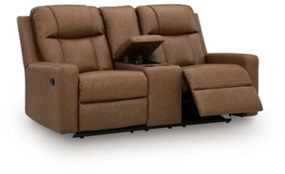 Mackmenville Reclining Loveseat with Console - Furniture World