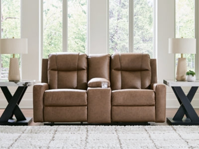 Mackmenville Reclining Loveseat with Console - Furniture World
