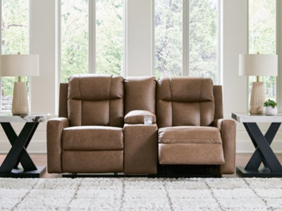 Mackmenville Reclining Loveseat with Console - Furniture World