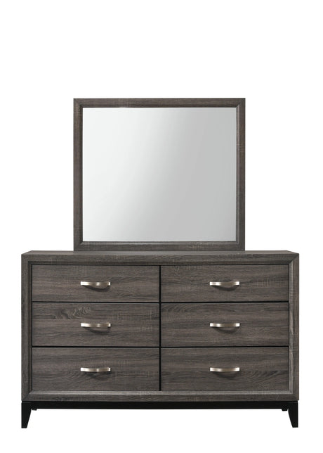 Crown Mark Akerson 6 Drawer Dresser in Grey image