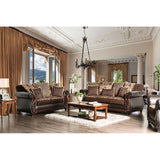 Franklin Dark Brown/Tan Sofa, Dark Brown