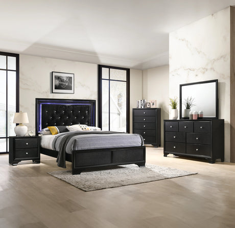 Crown Mark Micah Twin Panel Bed in Black B4350-T image