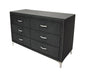 Crown Mark Furniture Lucinda 6 Drawer Dresser in Black image