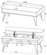 Fanning Lift-Top Coffee Table