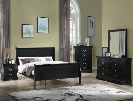 Crown Mark Furniture Louis Philip Drawer Chest in Black image