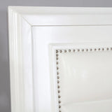 Golva E.King & Queen Bed White & Silver