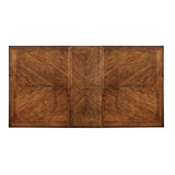 HARRISBURG Vintage White/Dark Oak Dining Table w/ 18" Butterfly Leaf