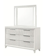 Cressida 6 Drawer Dresser In White