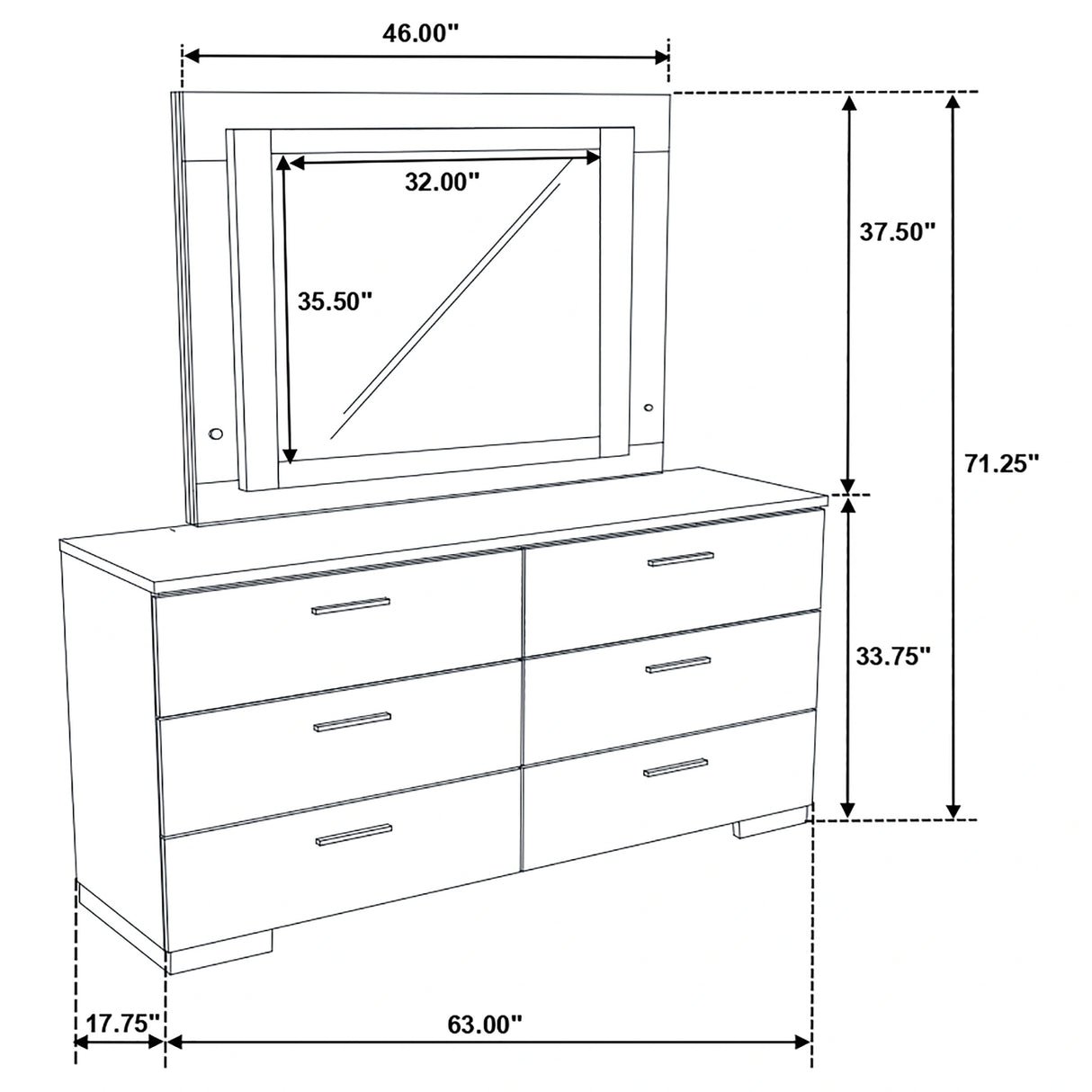 Felicity Dresser with LED Mirror