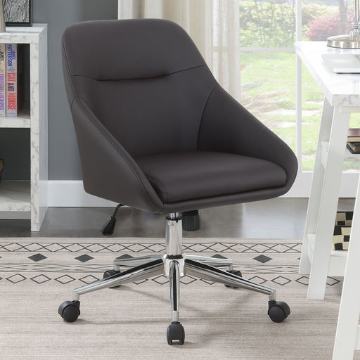 Jackman Upholstered Office Chair with Casters - Furniture World