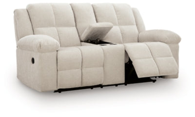 Orlen Reclining Loveseat with Console - Furniture World
