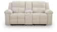 Orlen Reclining Loveseat with Console - Furniture World