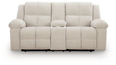 Orlen Reclining Loveseat with Console - Furniture World