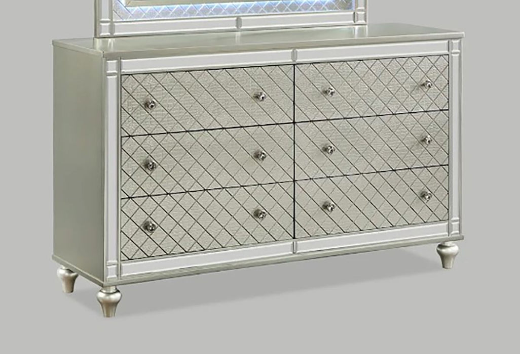 Crown Mark Furniture Cristian 6 Drawer Dresser in Beige image