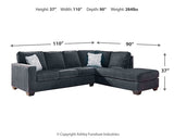Altari Sleeper Sectional with Chaise - Furniture World