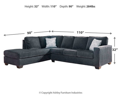 Altari Sleeper Sectional with Chaise - Furniture World