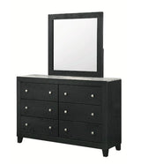 Crown Mark Furniture Cadence 6 Drawer Dresser In Black