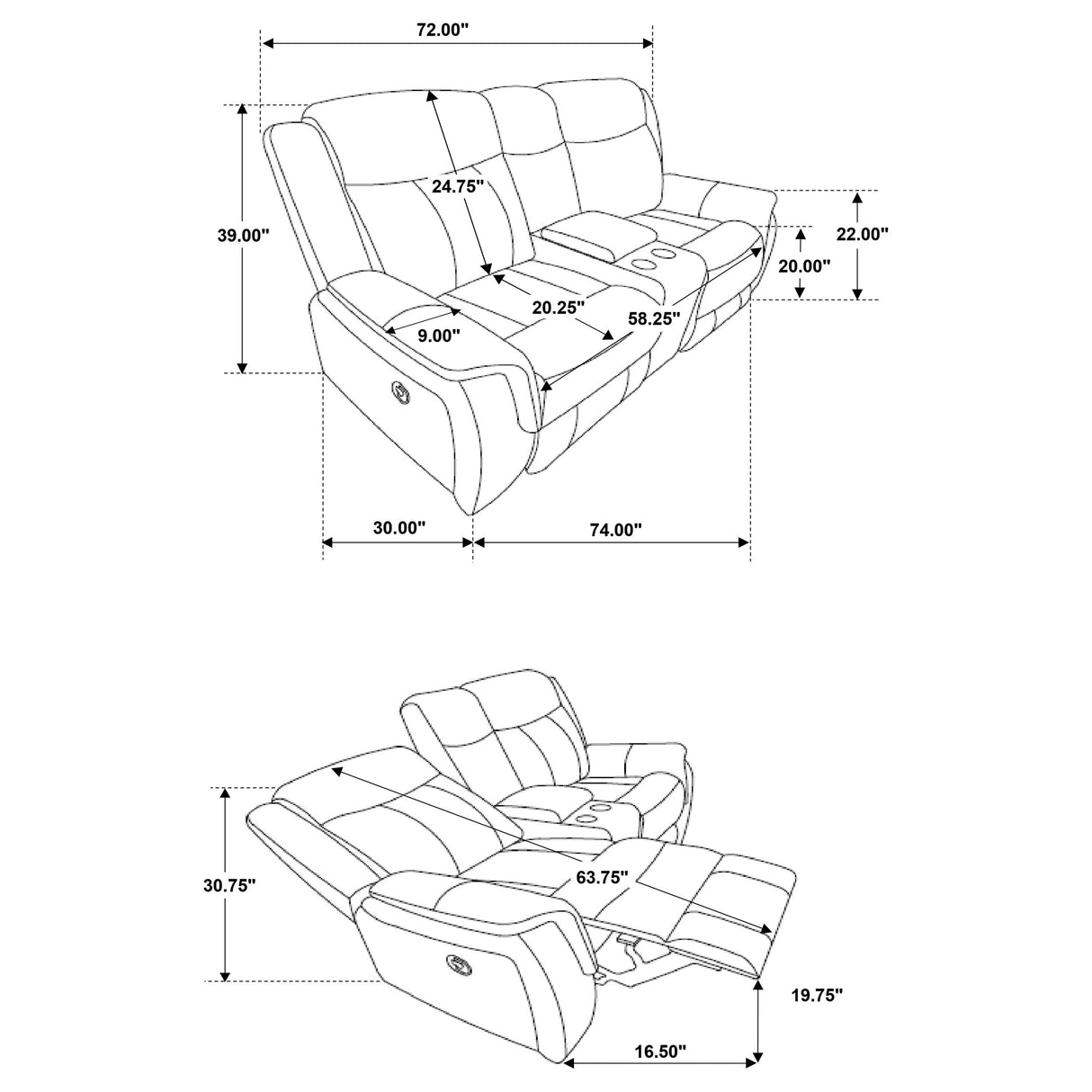 Lawrence Reclining Sofa Set