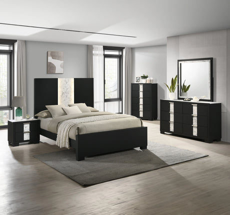 Crown Mark Furniture Rangley King Panel Bed in Black B6835-K image