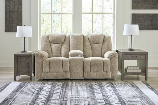 Hindmarsh Power Reclining Loveseat with Console - Furniture World