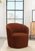 Joyce Sloped Arms Swivel Chair Burnt Orange image