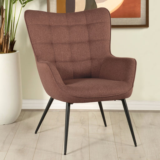 Isla Upholstered Flared Arms Accent Chair with Grid Tufted - Furniture World