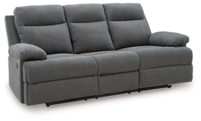 Side-Swipe Reclining Sofa with Drop Down Table - Furniture World