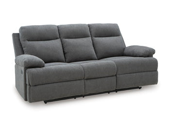 Side-Swipe Reclining Sofa with Drop Down Table - Furniture World