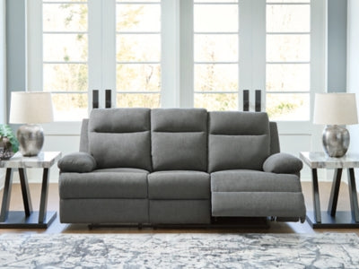 Side-Swipe Reclining Sofa with Drop Down Table - Furniture World