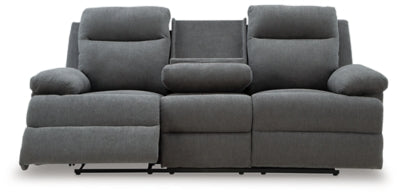 Side-Swipe Reclining Sofa with Drop Down Table - Furniture World