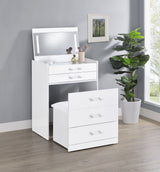 Danbury Makeup Vanity Table with LED Mirror and Stool