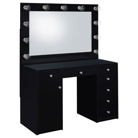 Acena Makeup Vanity Table with LED Mirror - Furniture World