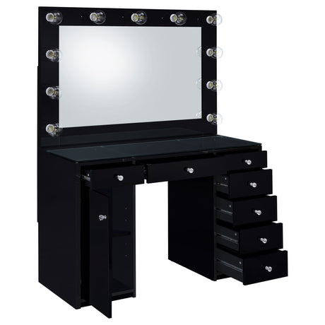 Acena Makeup Vanity Table with LED Mirror - Furniture World