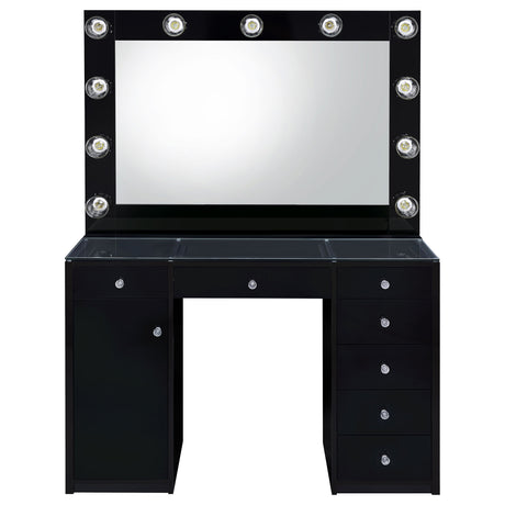 Acena Makeup Vanity Table with LED Mirror - Furniture World