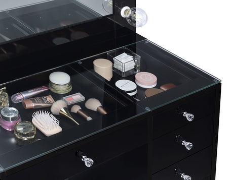 Acena Makeup Vanity Table with LED Mirror - Furniture World