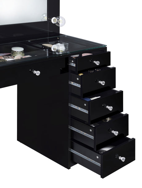 Acena Makeup Vanity Table with LED Mirror - Furniture World