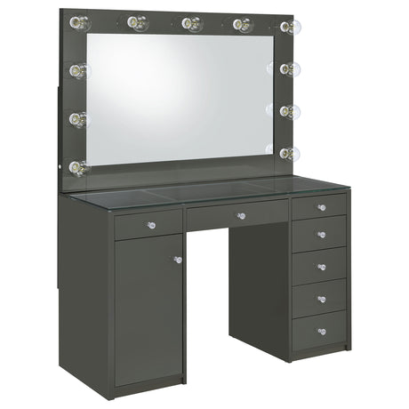 Acena Makeup Vanity Table with LED Mirror - Furniture World