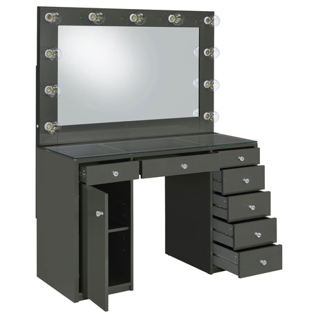 Acena Makeup Vanity Table with LED Mirror - Furniture World