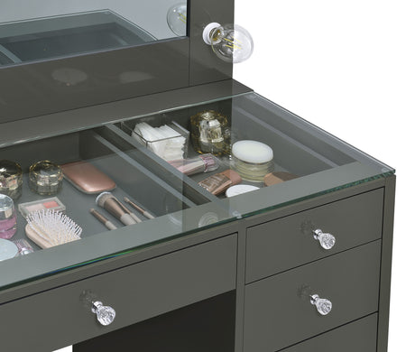 Acena Makeup Vanity Table with LED Mirror - Furniture World