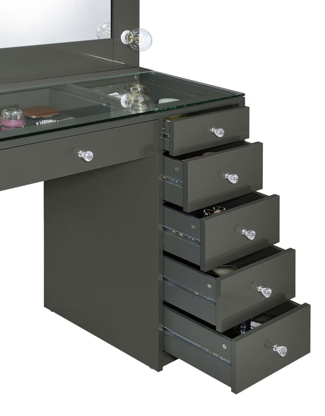 Acena Makeup Vanity Table with LED Mirror - Furniture World