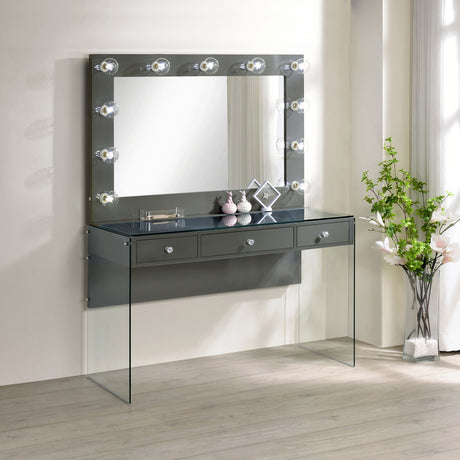 Afshan Makeup Vanity Table with LED Mirror - Furniture World