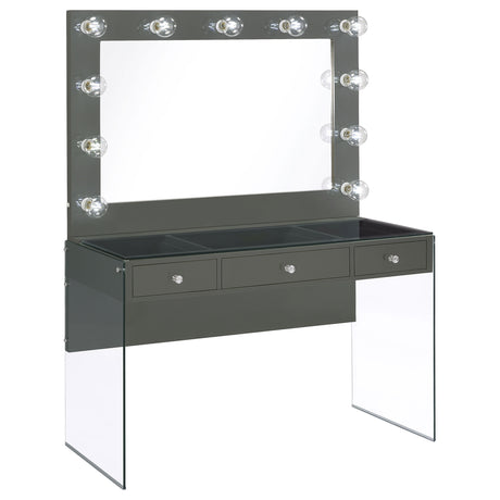Afshan Makeup Vanity Table with LED Mirror - Furniture World