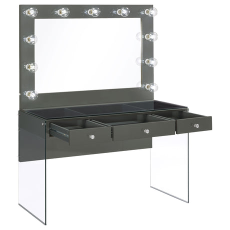 Afshan Makeup Vanity Table with LED Mirror - Furniture World