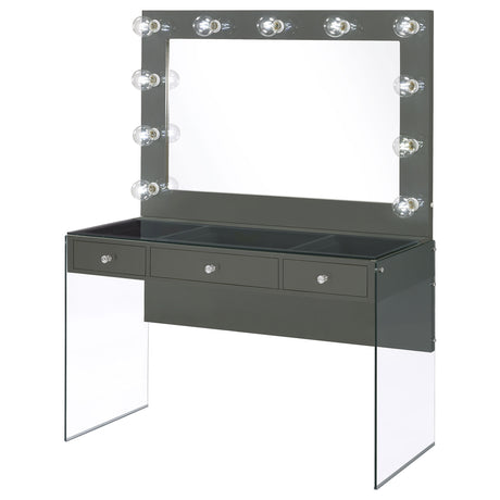 Afshan Makeup Vanity Table with LED Mirror - Furniture World