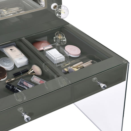 Afshan Makeup Vanity Table with LED Mirror - Furniture World