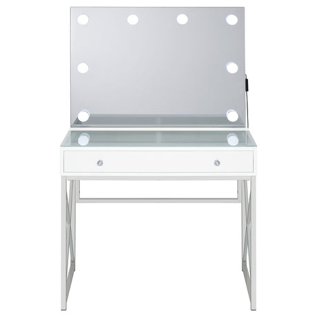 Eliza Makeup Vanity Table with LED Mirror and Stool - Furniture World