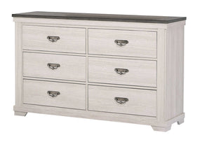 Crown Mark Furniture Leighton 6 Drawer Dresser in White image