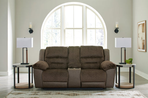 Dorman Reclining Loveseat with Console - Furniture World